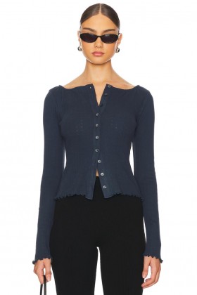  Bluzki damskie | Lovers + Friends Naya Cardigan w kolorze granatowym