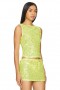  Costume de baie și costume de baie pentru femei | Lovers + Friends Top Erin cu paiete, verde lime, cu paiete