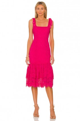  Rochii de damă | Rochie midi cu imprimeu floral, roz paradis