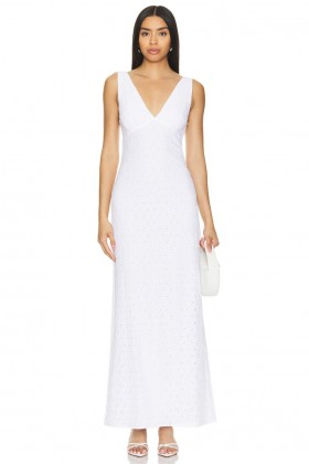  Rochii de damă | Rochie maxi Loretta, model Lovers + Friends, albă