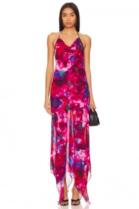 Rochii de damă | Lovers + Friends Rochie maxi Phoenix cu imprimeu floral Welling, multicoloră