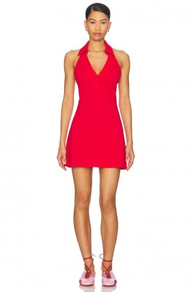  Rochii de damă | Lovers + Friends Rochie mini polo Tara Roșu-cireș