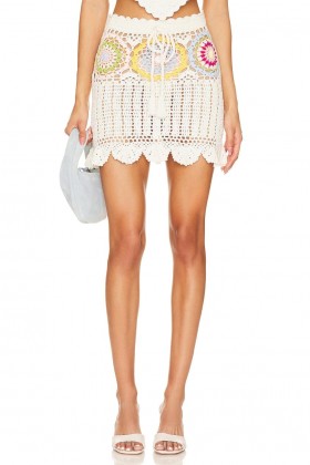  Ženske suknje | Lovers + Friends Val Heklana mini suknja Pastel Multi