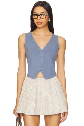  Ženski džemperi i pletenine | Lovers + Friends Jada Vest Slate Blue