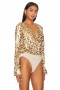  Damtopp | Lovers + Friends Viviana Bodysuit Lexy Leopard