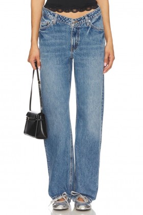  Damjeans | Lovers + Friends V Front Curve Kiss Indigo