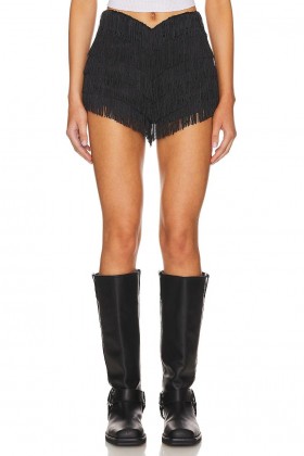  Damshorts | Lovers + Friends Andi Fringe Skort Svart