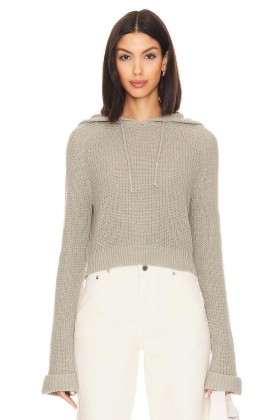  Damtröjor och stickat | Lovers + Friends Crystal Knit Hoodie Grå