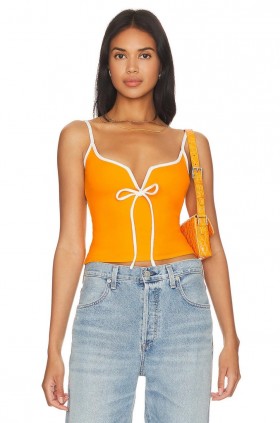  Damtoppar | Lovers + Friends Maddison Topp Orange & Vit