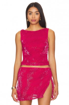  Damtoppar | Lovers + Friends Selma Topp Magenta Rosa