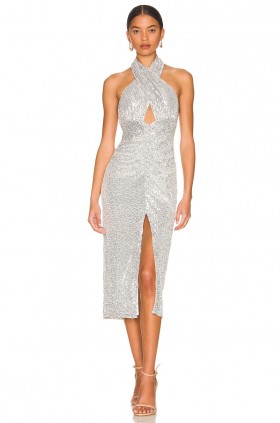  Vestidos de mujer | Vestido midi Ginger plateado de Lovers + Friends