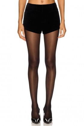  Shorts para mujer | Shorts de terciopelo Savannah de Lovers + Friends, color negro