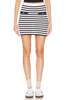  Faldas de mujer | Falda a rayas Selene de Lovers + Friends, blanca y negra