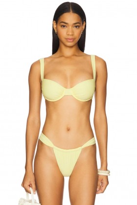  Trajes de baño y pareos para mujer | Top amarillo de Lovers + Friends Chasing Sunsets