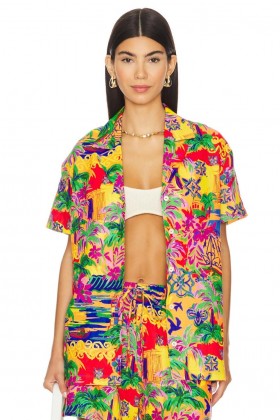  Trajes de baño y pareos para mujer | Top Colleen rojo multicolor de Lovers + Friends