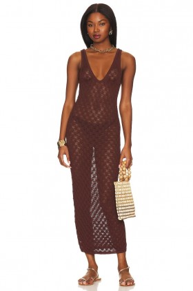  Trajes de baño y pareos para mujer | Vestido Manu Chocolate de Lovers + Friends