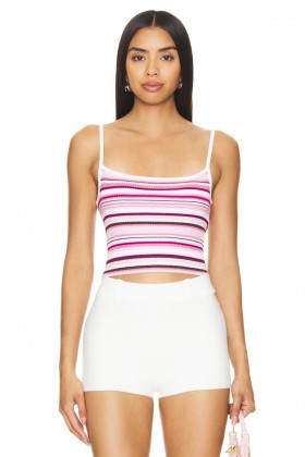  Tops de mujer | Camiseta de tirantes Laney rosa multicolor de Lovers + Friends