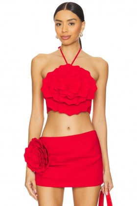  Tops de mujer | Top corto Zora de Lovers + Friends, rojo
