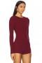  توبات نسائية | عشاق + أصدقاء Aine Knit Crewneck Burgundy