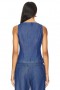  Dámské topy | Lovers + Friends Agathe Vest Top Blue Denim