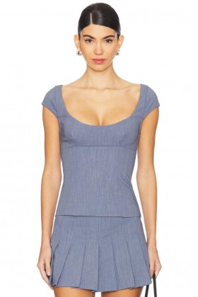  Dámské topy | Top Cohle od Lovers + Friends břidlicově šedý