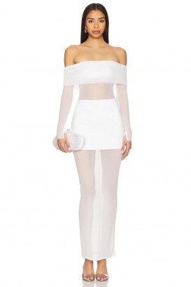  Dámské šaty | Bílé maxi šaty Lovers + Friends Fio