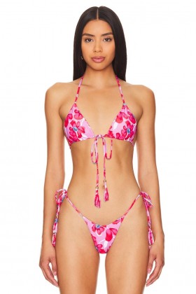  Badedragter og -overalls til kvinder | Lovers + Friends Horizon Top Pink Vivid Floral