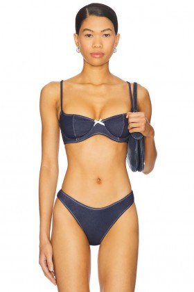  Badedragter og -overalls til kvinder | Lovers + Friends Nola Top Indigo Blå