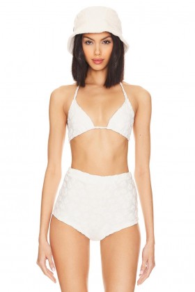  Badedragter og -overalls til kvinder | Lovers + Friends Vacation Blues Top Hvid