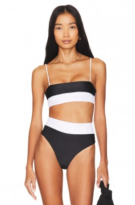  Badedragter og -overalls til kvinder | Lovers + Friends West Coast Top Sort & Hvid