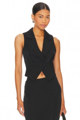  Dametoppe | Lovers + Friends Brodie Vest Sort