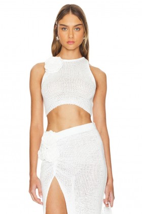  Dametoppe | Lovers + Friends Joya Rosette Top Elfenben