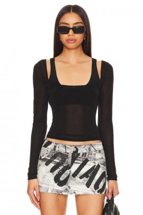  Dametoppe | Lovers + Friends Ula Transparent Top Sort