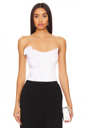  Dametoppe | Lovers + Friends X Anja Dujakovi? Selena Bustier Hvid