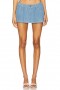  Dames Denim | Lovers + Friends Charlette Mini Skort Licht Indigo