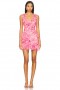  Damesjurken | Lovers + Friends Lucia Mini-jurk Roze Bloemen Multi