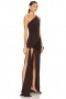  Damesjurken | Lovers + Friends Sabrina Gown Espresso Brown