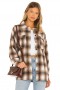  Damesjassen en -mantels | Lovers + Friends Harlow Flanel Shacket Bruin