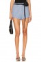 Dames Shorts | Lovers + Friends Domino Hot Short Blauwe Tweed
