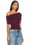 Dames Tops | Lovers + Friends Gerda Off The Shoulder Top Bordeauxrood
