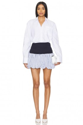  Damesjurken | Lovers + Friends Andi Mini-jurk Wit & Marineblauw