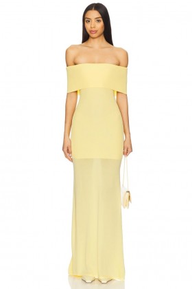  Damesjurken | Lovers + Friends Christi Maxi-jurk Botergeel