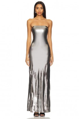  Damesjurken | Lovers + Friends Liza Gown Zilver Chroom