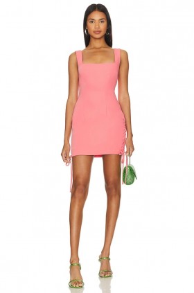  Damesjurken | Lovers + Friends Sicily Mini-jurk Koraalroze