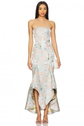  Damesjurken | Lovers + Friends Urgonia-jurk in blush en blauw