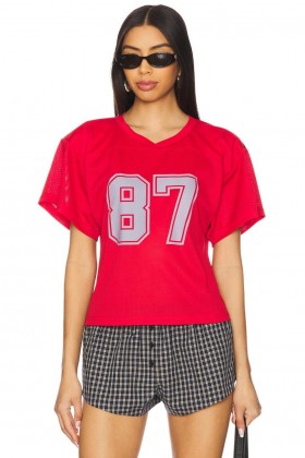  Dames T-shirts | Lovers + Friends Cropped Jersey Top Rood