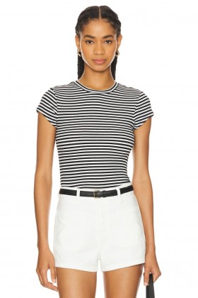  Dames Tops | Lovers + Friends Morgan Tee Zwart & Wit