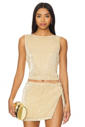  Dames Tops | Lovers + Friends Selma Top Goud