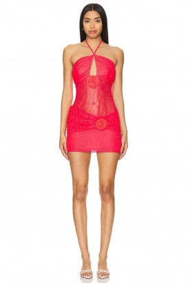  Damesjurken | Lovers + Friends Chana Mini-jurk in felroze