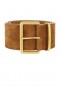 Femme | Ceinture large Lovers + Friends Cognac et Or